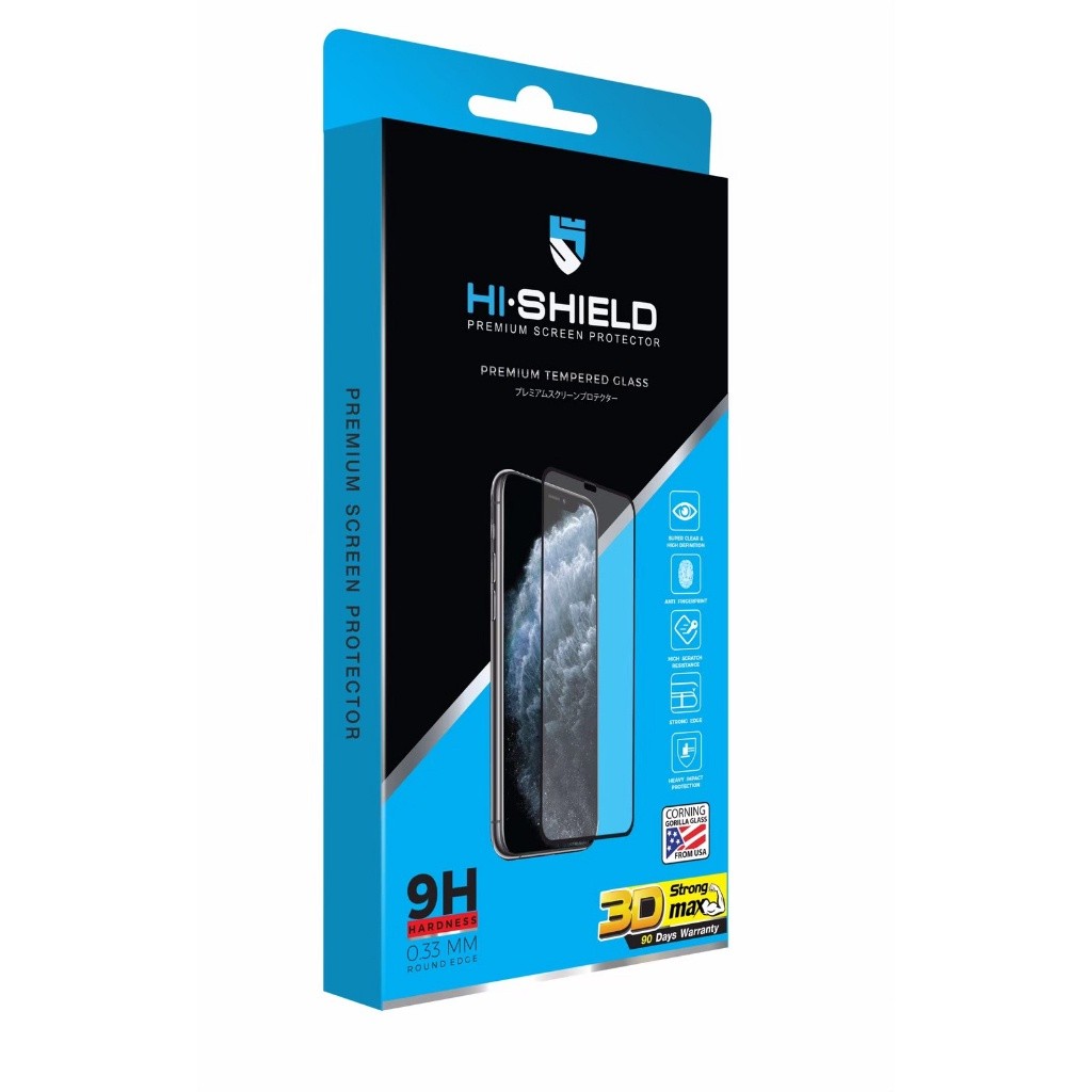 HI-SHIELD 3D Strong Max ฟิล์มกระจกนิรภัย For iPhone 17 Pro Max/ 16 Pro Max/ 15 Pro Max/ 14 Pro Max/ 13 Pro Max/ Plus