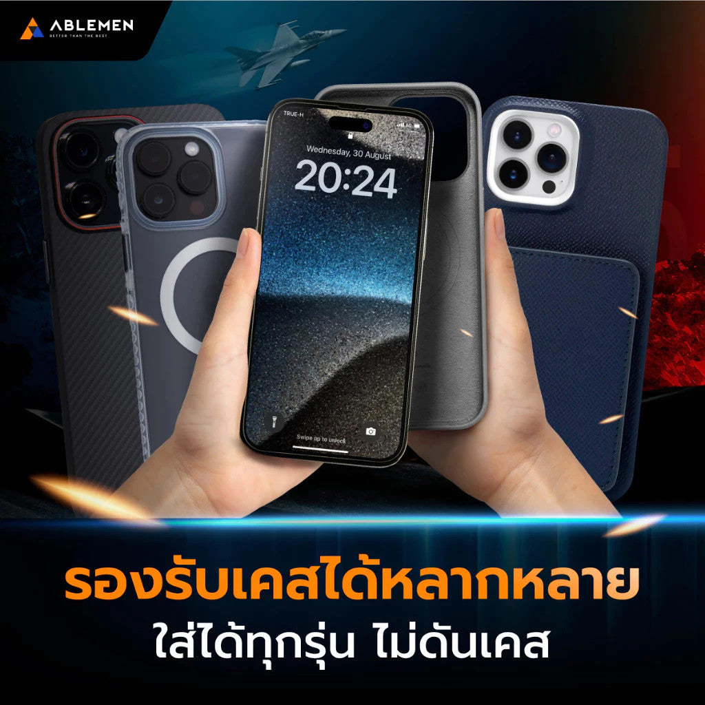 Ablemen Crystal Glass ฟิล์มกระจกใสคริสตัลกลาส For iPhone 17 Pro Max / 17 Pro / 16 Pro Max / 16 Pro / 15 Pro Max / 15 Pro