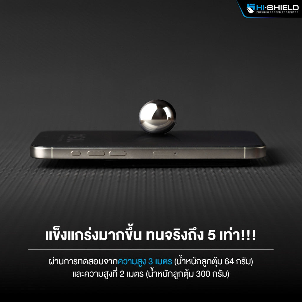 HI-SHIELD 3D 5X Strong Corning Glass kit ฟิล์มกระจกนิรภัย For iPhone 17 Pro Max / 16 Pro Max / 15 Pro Max / Plus / Air