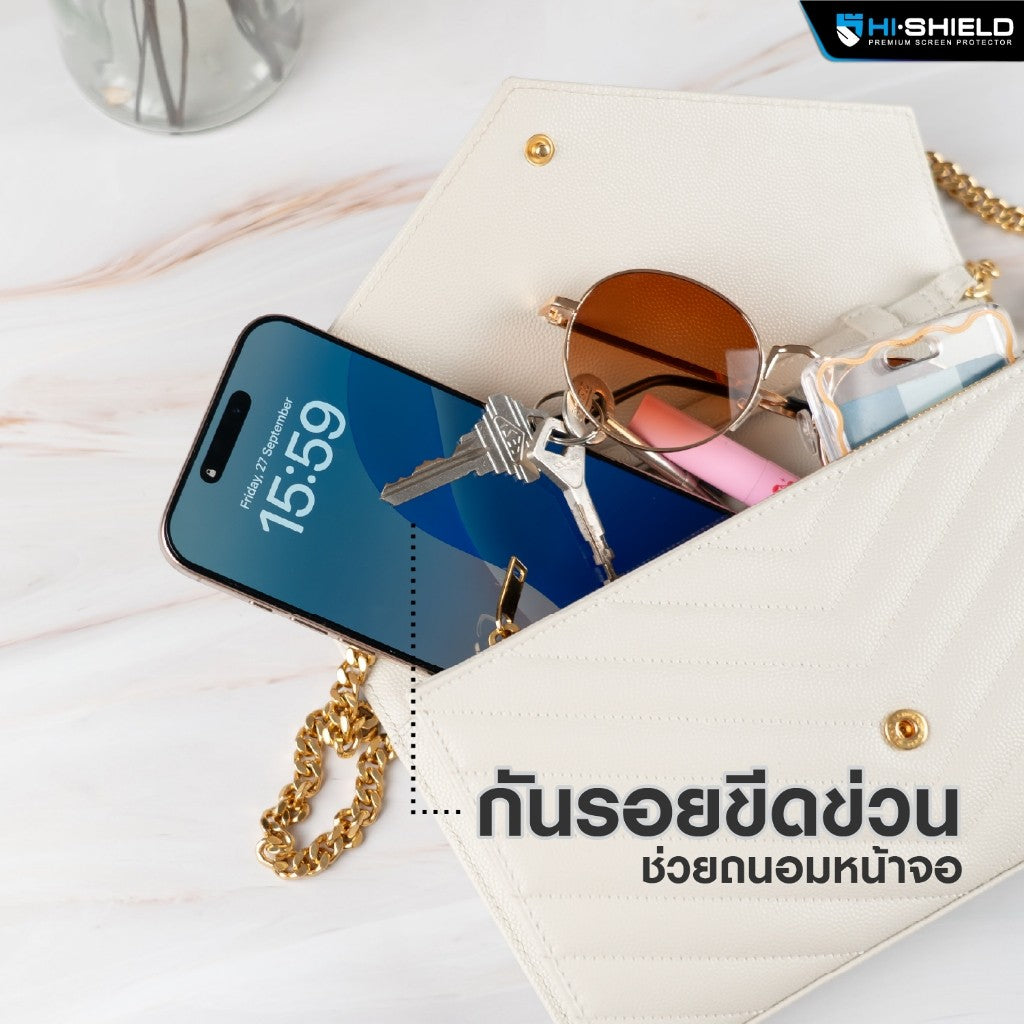 HI-SHIELD 3D Triple Strong Max installation kit ฟิล์มกระจกนิรภัย For iPhone 17 Pro Max/16 Pro Max/15 Pro Max/14 Pro Max