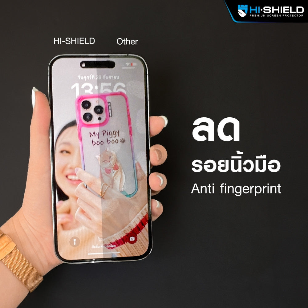 HI-SHIELD 3D Privacy ฟิล์มกระจกนิรภัย For iPhone 17 Pro Max / 16 Pro Max / 15 Pro Max / 14 Pro Max / 13 Pro Max / 12 Pro