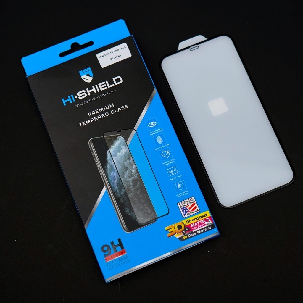 HI-SHIELD 3D Strong Max ฟิล์มกระจกนิรภัย For iPhone 17 Pro Max/ 16 Pro Max/ 15 Pro Max/ 14 Pro Max/ 13 Pro Max/ Plus