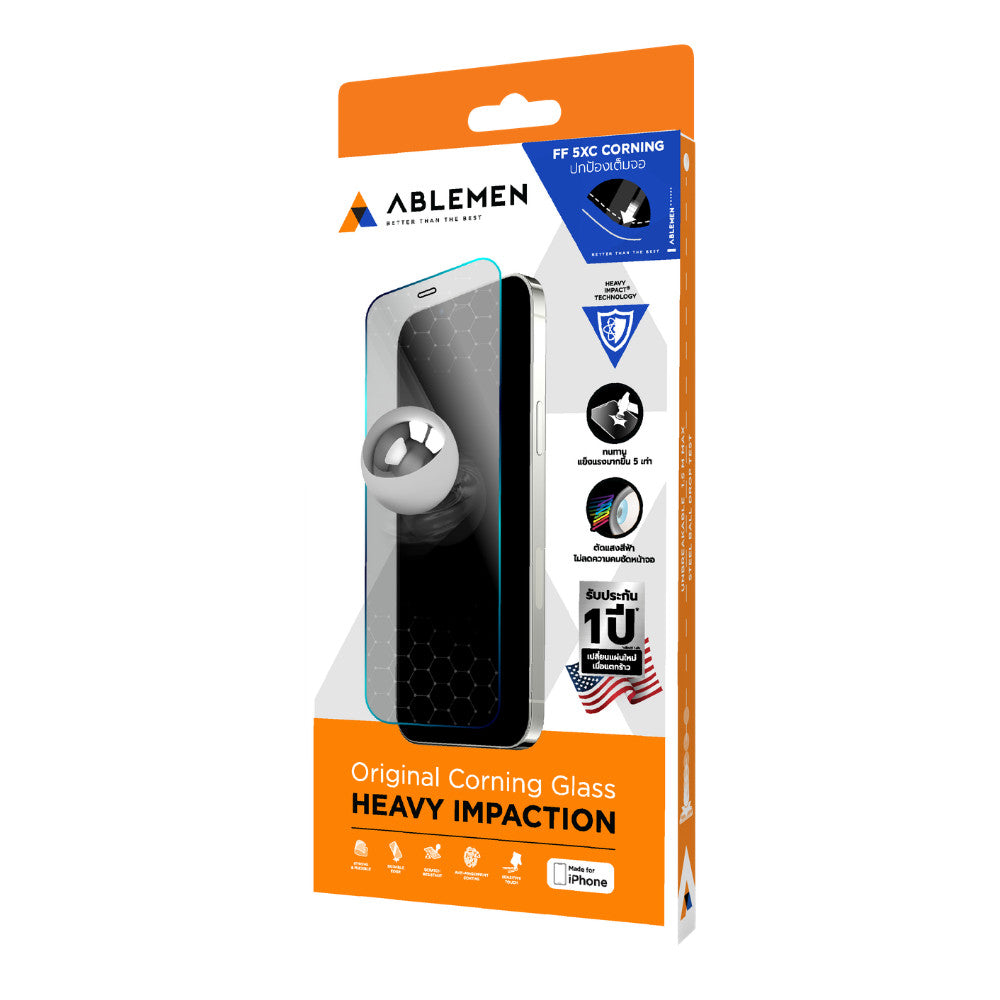 Ablemen FF Corning Gorilla ฟิล์มกระจกเต็มจอ For iPhone 17 Pro Max /17 Pro /16 Pro Max /16 Pro /15 Pro Max/15  Pro