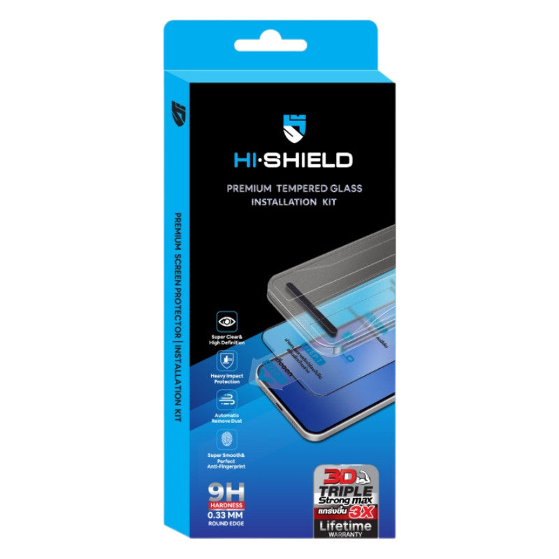HI-SHIELD 3D Triple Strong Max installation kit ฟิล์มกระจกนิรภัย For iPhone 17 Pro Max/16 Pro Max/15 Pro Max/14 Pro Max