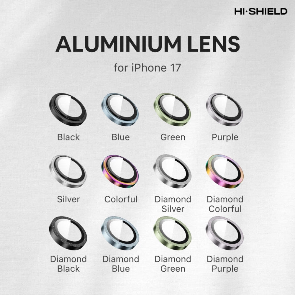 HI-SHIELD Aluminium Lens กระจกกันเลนส์กล้อง For iPhone 17 Pro Max / 17 Pro / 17 / 17 Air